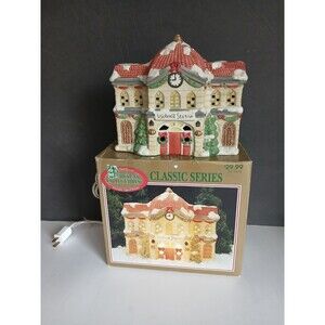 Vtg 1994 Dickens Collectables Classic Victoria Train Station Christmas  Light